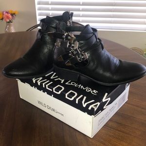 Wild Diva Strapped Ankle Boots